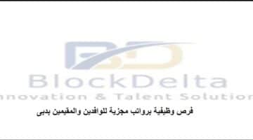وظائف خالية فى دبى لجميع الجنسيات بشركة BLOCKDELTA في دبي بالإمارات