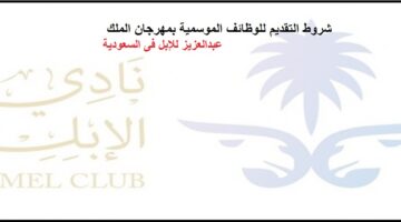 رابط التقديم على الوظائف الموسمية بمهرجان الملك عبدالعزيز للإبل فى السعودية