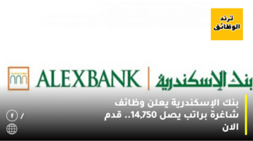 بنك الإسكندرية يعلن وظائف شاغرة براتب يصل 14,750.. قدم الان