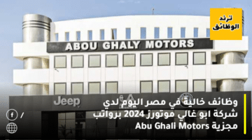 وظائف خالية في مصر اليوم لدي شركة ابو غالي موتورز 2024 برواتب مجزية Abu Ghali Motors