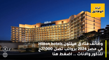 وظائف فنادق هيلتون Hilton hotels في مصر 2024 برواتب تصل 27,000ج للذكور والاناث .. اضغط هنا