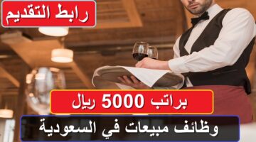 وظائف مبيعات في السعودية براتب 5000 ريال.. رابط التقديم