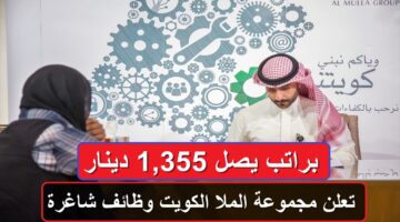 تعلن مجموعة الملا الكويت وظائف شاغرة براتب يصل 1,355 دينار … انتهز الفرصة