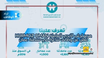 هرمز لجلب الأيدي العاملة Hurmoz Oman تعلن عن وظائف شاغرة في سلطنة عمان