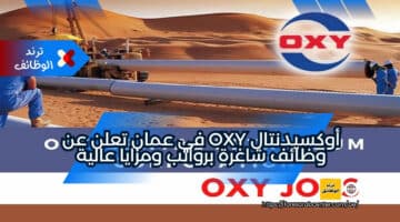 أوكسيدنتال OXY في عمان تعلن عن وظائف شاغرة برواتب ومزايا عالية
