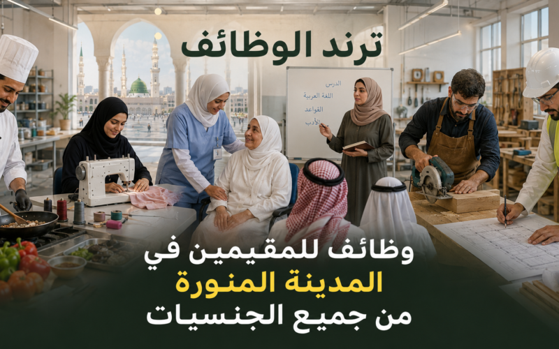 وظائف للمقيمين في المدينة المنورة من جميع الجنسيات